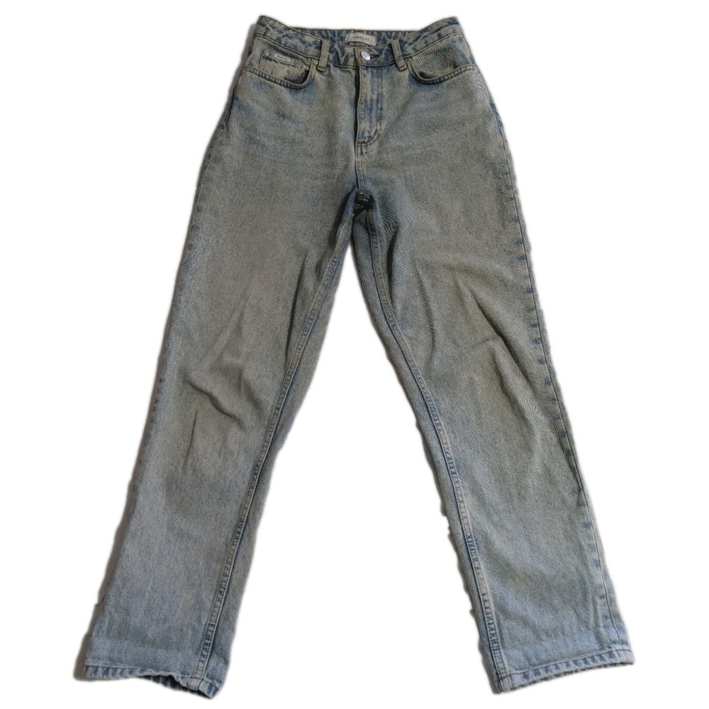 Amendi‎ Rosie Light Me Up Womens 28x28 High Rise Straight Leg Jeans Light Wash